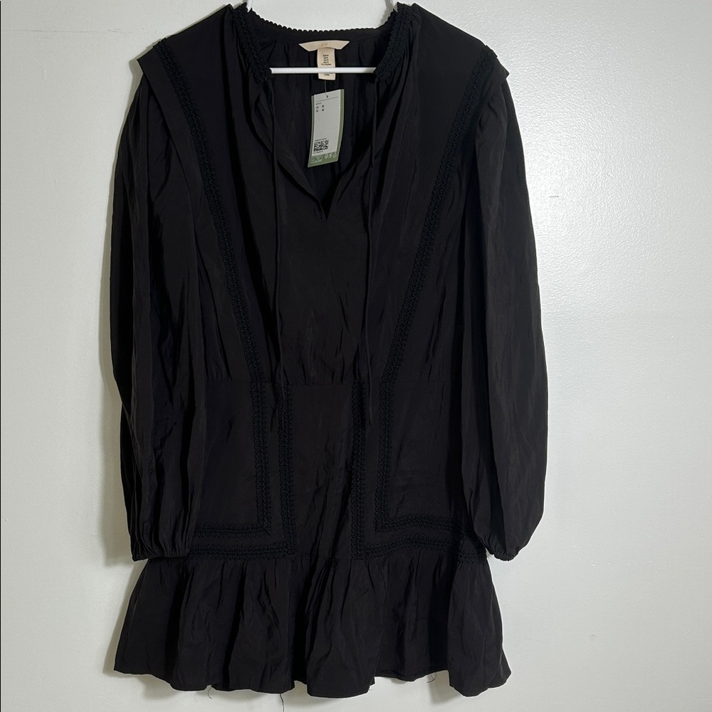 H&M Black Tunic Top for Women